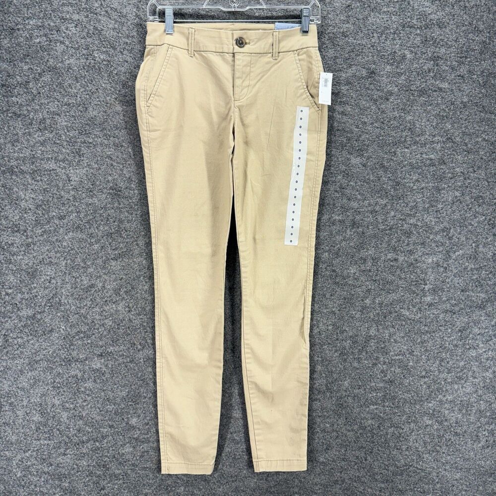New Old Navy Jeans Women 0 Beige Low Rise Skinny Pockets Denim Light Wash Casual